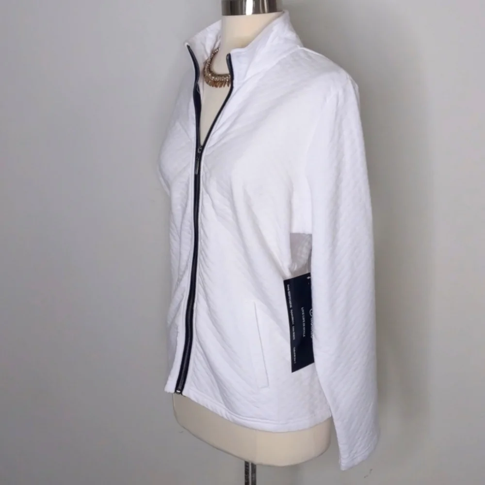 Onque Casual White Sweater Size Large